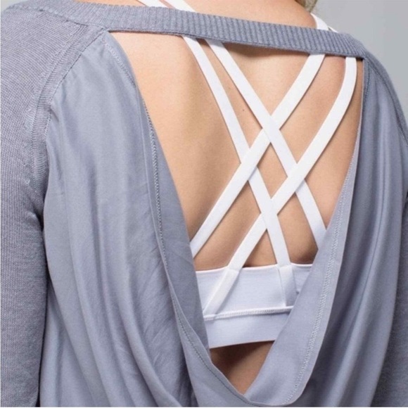 Lululemon Unity Pullover Gray Sweater size 10 cashmere blend - Picture 2 of 7